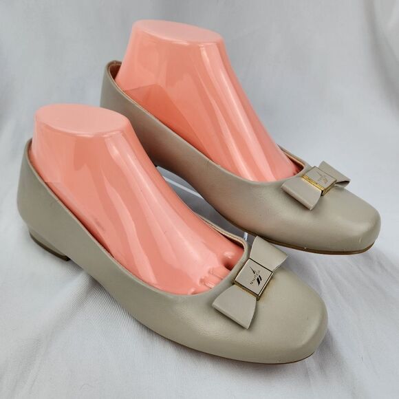 🔸️NWT Nautica "Cliona" Beige Bow Adorned Ballet Flats Size 8.5 - Picture 2 of 10